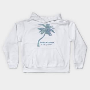 Turks & Caicos Islands Palm Tree (Distressed) Kids Hoodie